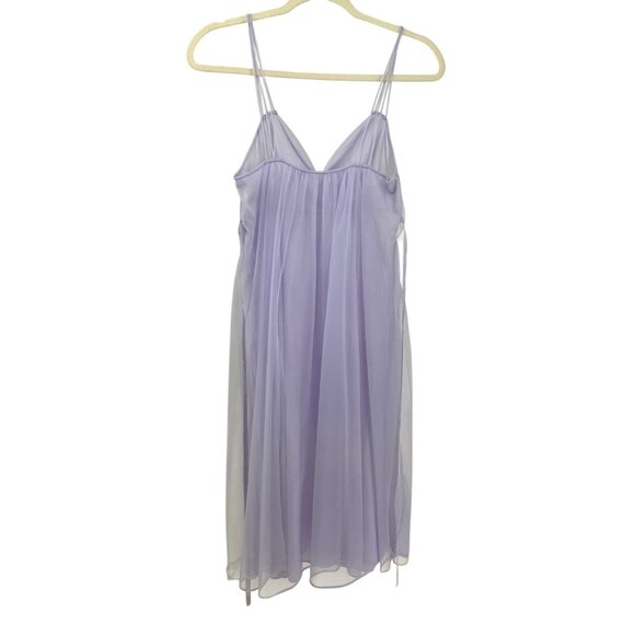 Vintage 90s Y2K Slip Dress Lingerie Satin Lace Purple Warners Intimates Medium M - Picture 2 of 8